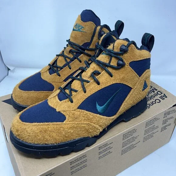 BNIB NIKE ACG Torre Mid Canvas and Suede Hiking Boots US 7 UK 6 Burnt Sienna - Picture 7 of 12